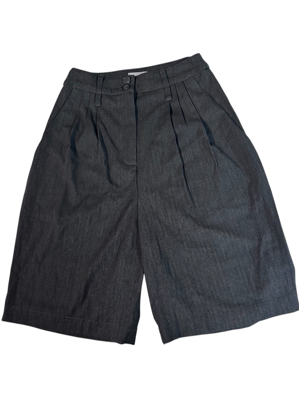 High-Waist Women's Tailored Shorts in Dark Gray